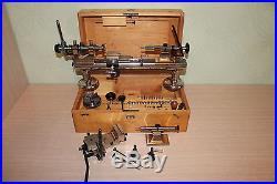 Watchmakers Lathe G. Boley 8 mm with Accessory Box