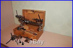 Watchmakers Lathe G. Boley 8 mm with Accessory Box