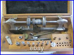 Watchmakers Lathe / Turn / Independant chuck with accessories and boxed 1800s