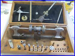 Watchmakers Lathe / Turn / Independant chuck with accessories and boxed 1800s