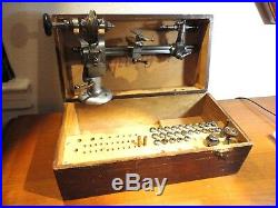 Watchmakers Lathe Wolf Jahn 8 mm with Set of Collets