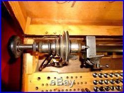 Watchmakers Lathe Wolf Jahn 8 mm with Set of Collets