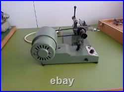 Watchmakers Lathe with accessories in wooden box
