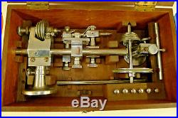 Watchmakers PIONEER LATHE 8mm with pulley countershaft, collets, BOXED