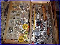 Watchmakers bench, Lathe, Staking Tools, parts all as one PACKAGE, estate sale