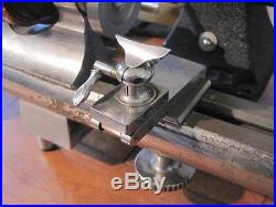 Watchmakers lathe 8mm- L&R, Borel, Mosely collets vise. Foot control