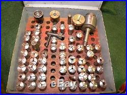 Watchmakers lathe chucks 8 mm collets, with jacobs chuck, in boxed case