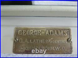 Watchmakers model makers lathe George Adams 21/2 centre height precision