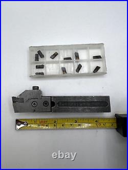 Widia/Manchester 206-178 Grooving Lathe Tool with 12 Separator Inserts 3/32 WOC 18